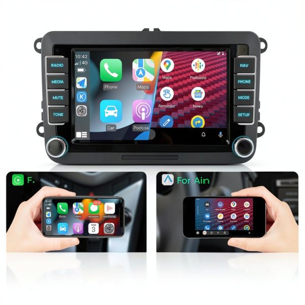 Junsun Android 12 Car Radio for VW GPS Navi CarPlay-4